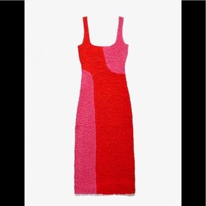 Mara Hoffman ‘Sloan’ dress in pink and red. Size 8. Only only worn once.